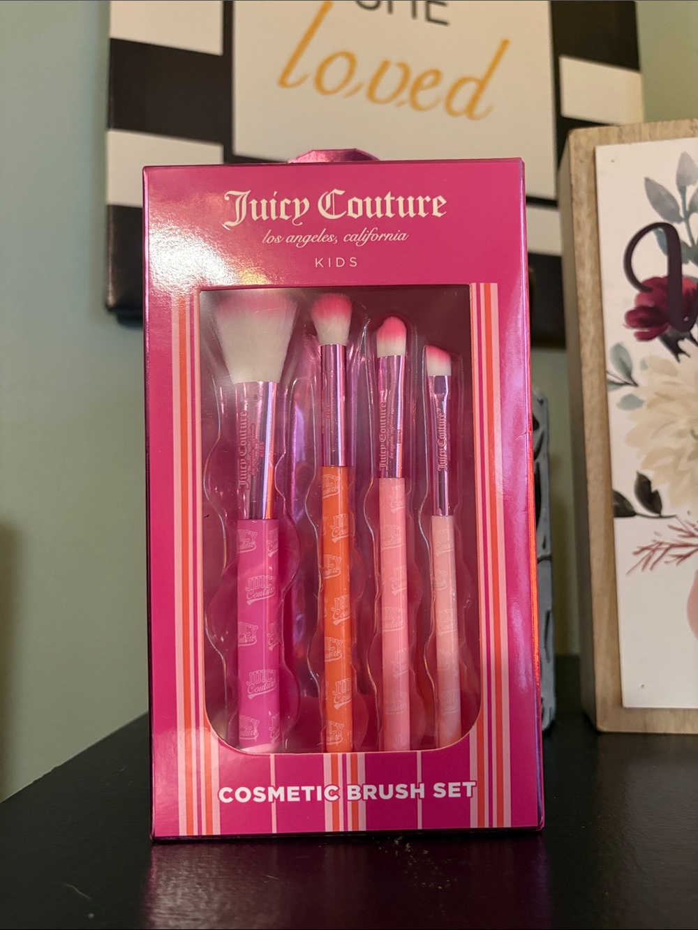 Juicy Couture Kids Cosmetic Brush Set - Pink & Orange